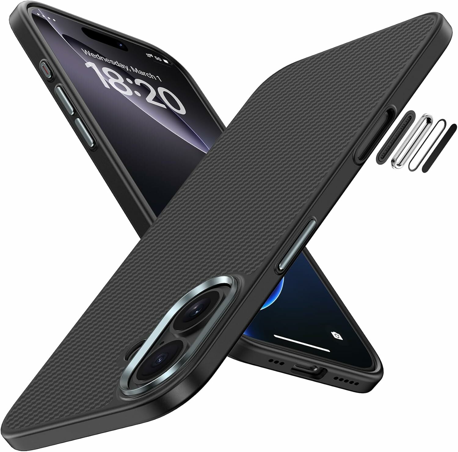 Benks – Калъф Magnetic Armor Pro Kevlar Metal Frame 600D (A067) (Camera Control Button) – iPhone 17 – Черен