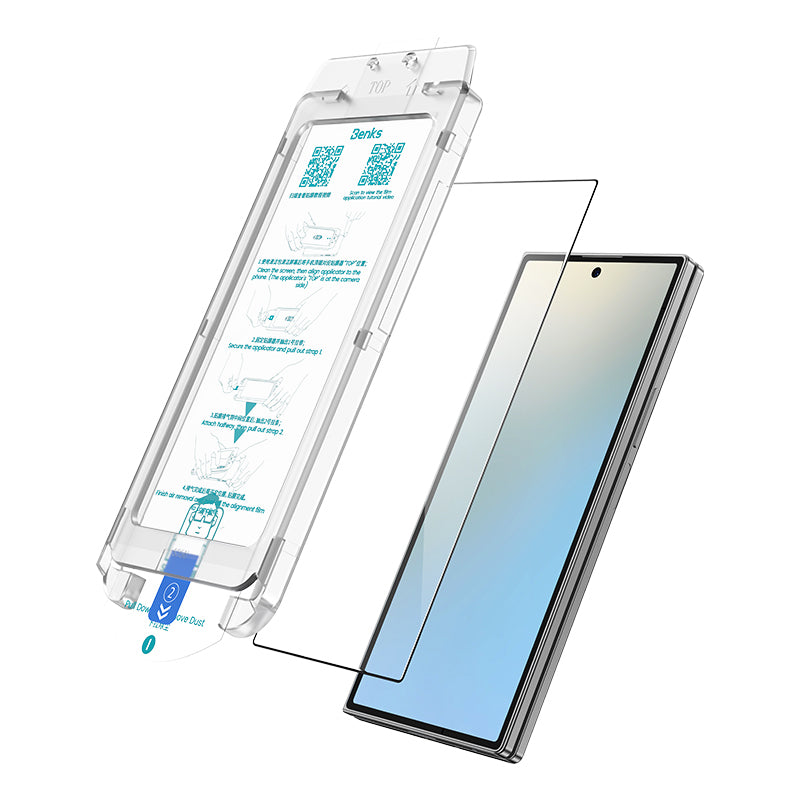 Benks – Закален Стъклен протектор – Ultra Shield HD Glass – Samsung Galaxy Z Fold 7 – Черен