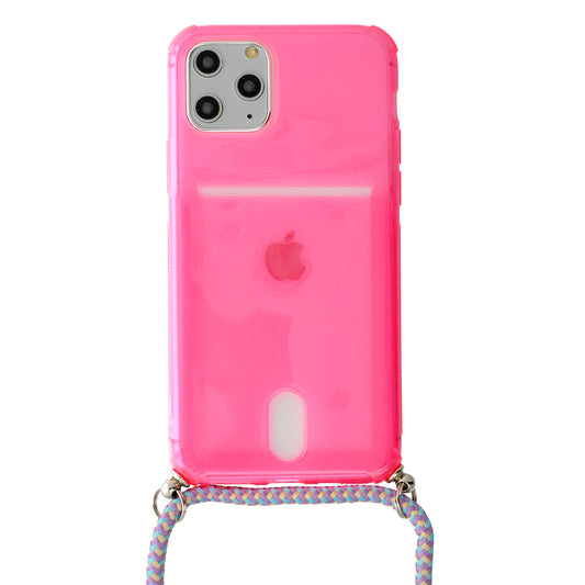 Калъф силикон – STRAP Fluo Case – iPhone 12 Mini – Розов