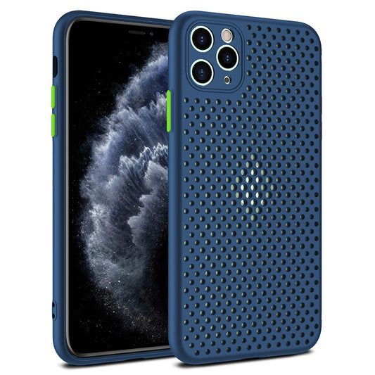Калъф силикон – Breath – iPhone 11 Pro – Тъмно син