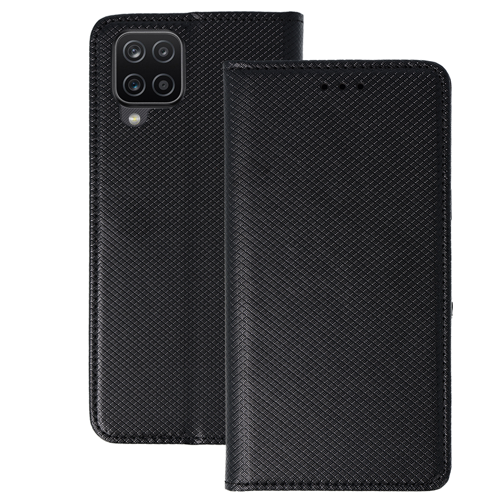 Калъф тефтер – Smart Book MAGNET – Samsung Galaxy A12 – Черен