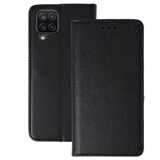 Калъф тефтер – Smart Book MAGNET – Samsung Galaxy A12 – Черен