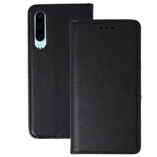 Калъф тефтер – Smart Book MAGNET – Huawei P30 – Черен