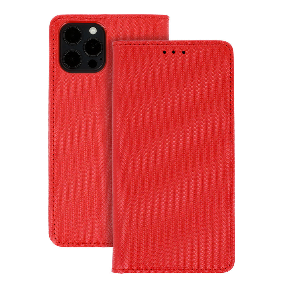 Калъф тефтер – Smart Book MAGNET – iPhone 13 PRO – Червен