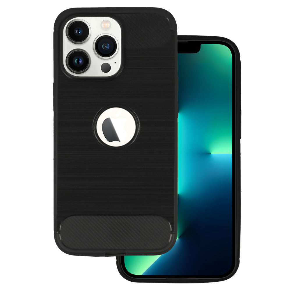 Калъф силикон – 2 mm Perfect – Carbon – iPhone 13 Pro – Черен