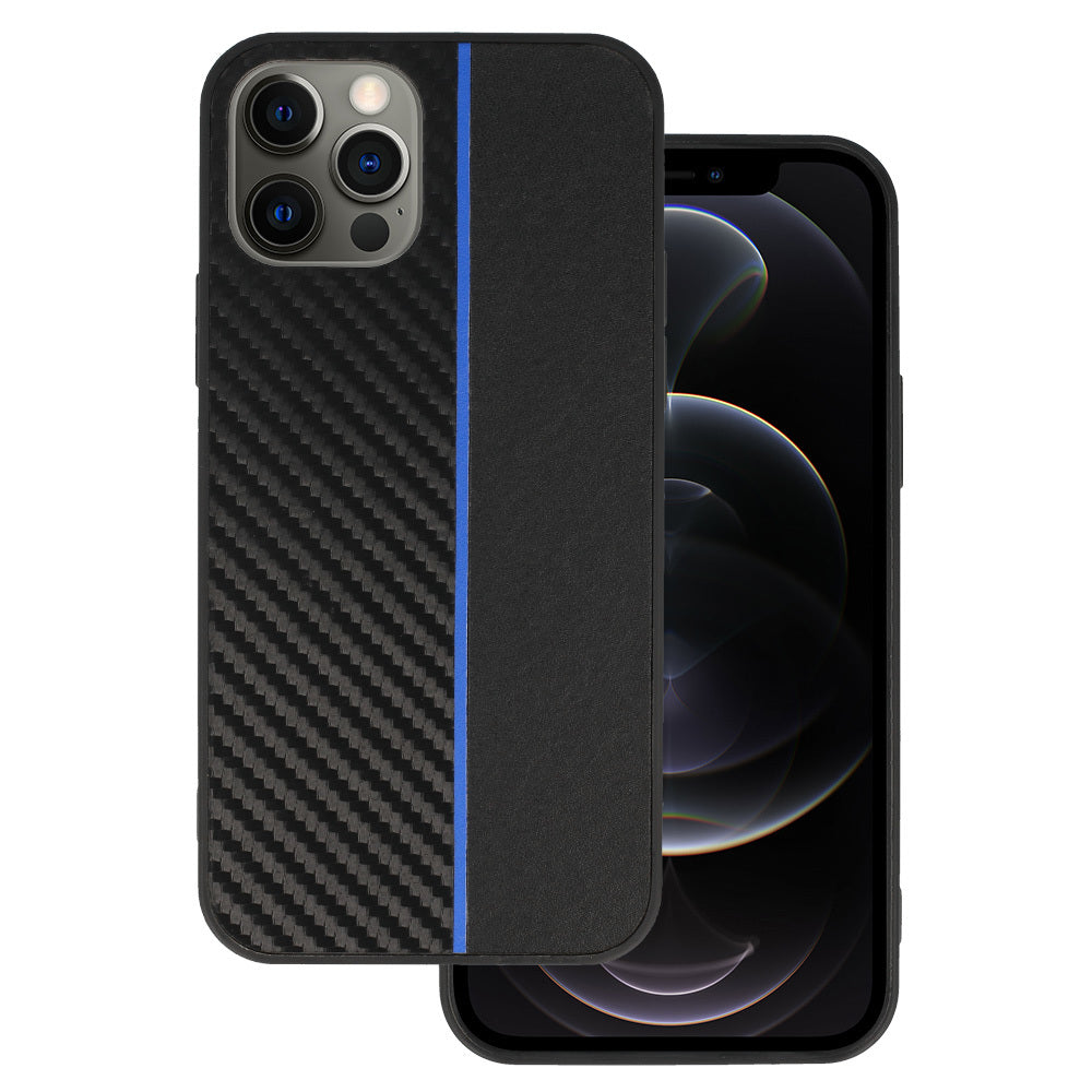 Калъф – Tel Protect Carbon Case – iPhone 12 Pro Max – Черен-Синьо