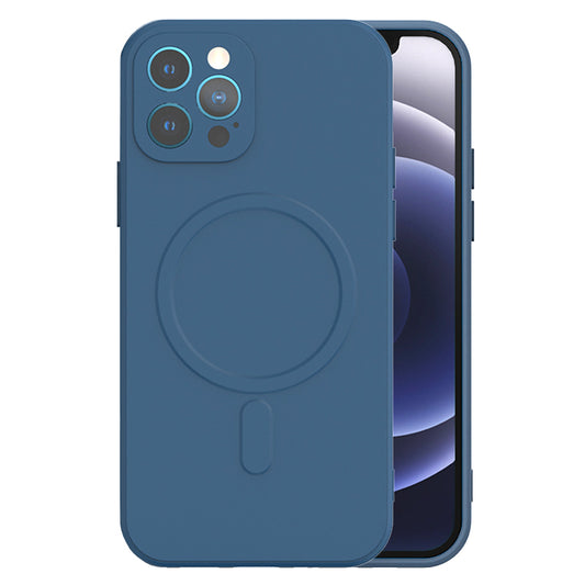 Калъф – MagSilicone Case – iPhone 13 Pro – Тъмно син