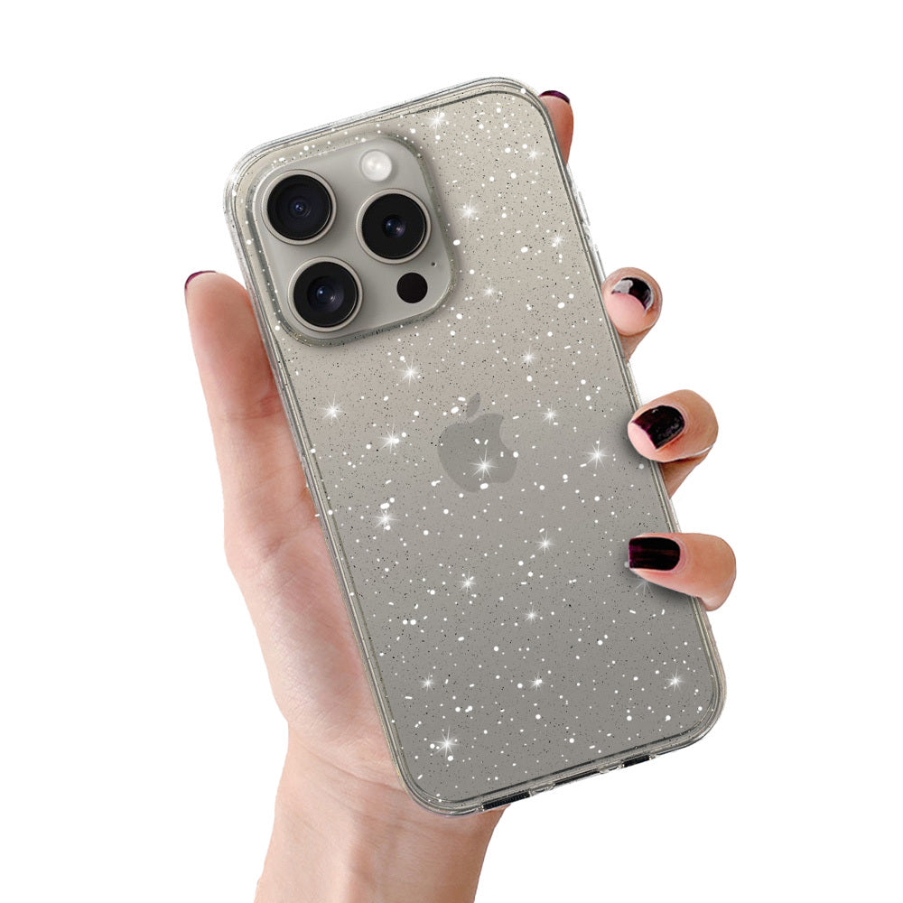 Калъф силикон –  Crystal Блестящ – iPhone 13 Pro – Сребрист