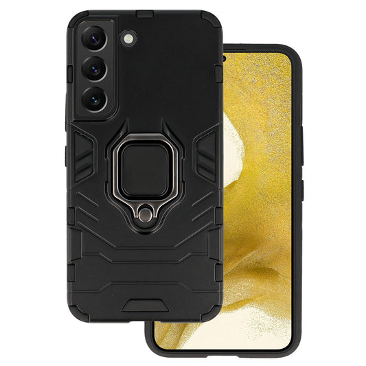 Калъф силикон – Ring Armor Camshield – Samsung Galaxy S22 – Черен