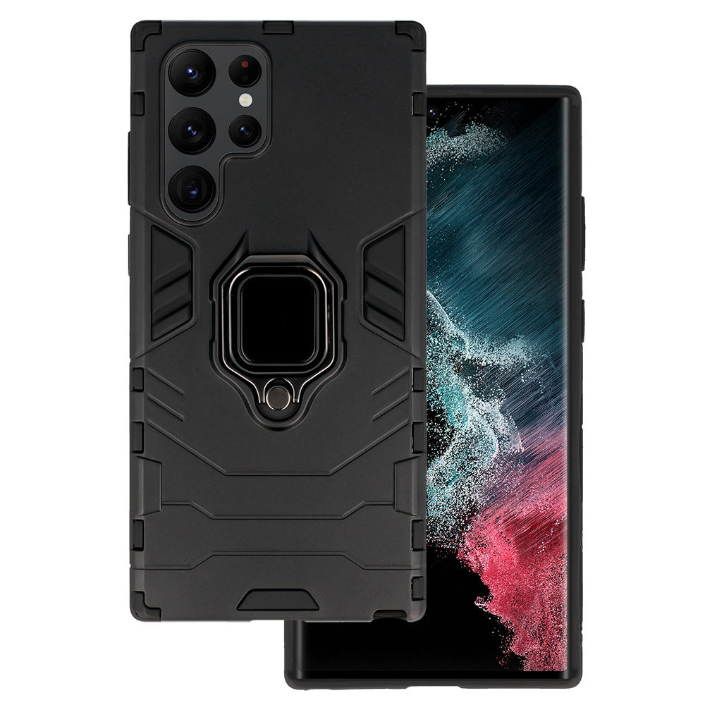 Калъф силикон – Ring Armor Camshield – Samsung Galaxy S22 Ultra – Черен