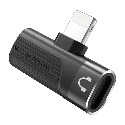 Borofone – Адаптер за слушали – Bv14 Audio – Lightning → 2X Lightning – Черно