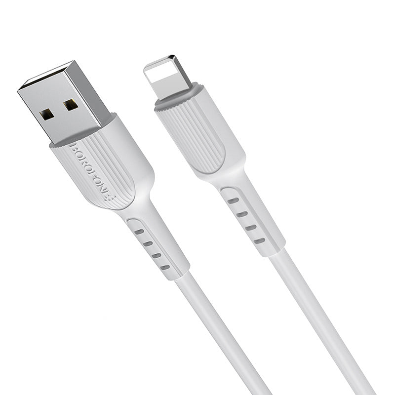 Borofone – Кабел BX16 Easy – USB → Lightning 2A – 1m. – Бял