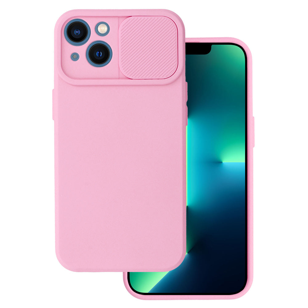 Калъф силикон –  Camshield Soft – iPhone 13 – Светло розов
