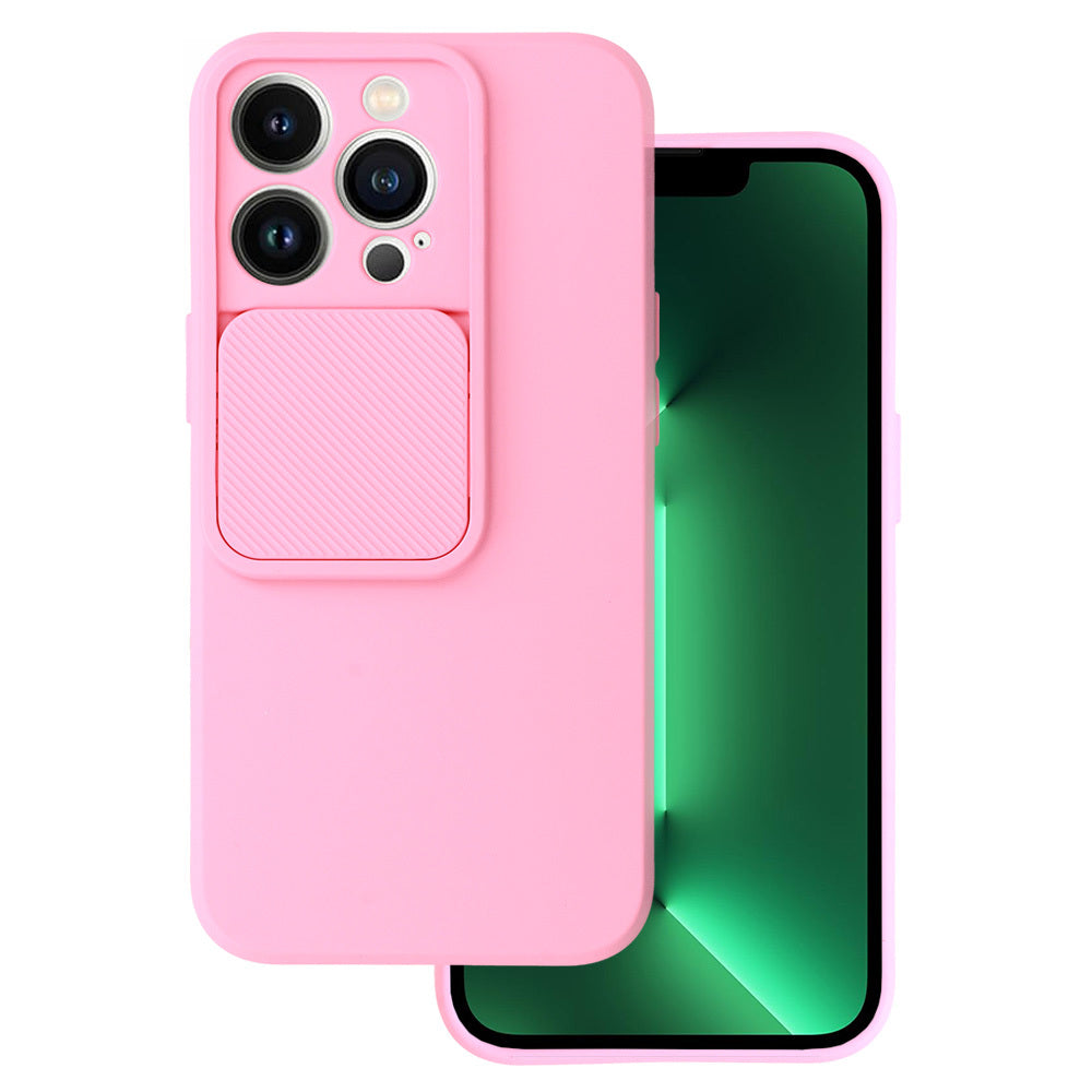 Калъф силикон –  Camshield Soft – iPhone 13 Pro – Светло розов