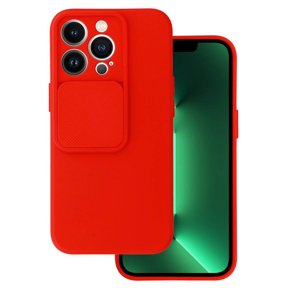 Калъф силикон –  Camshield Soft – iPhone 13 Pro Max – Червен
