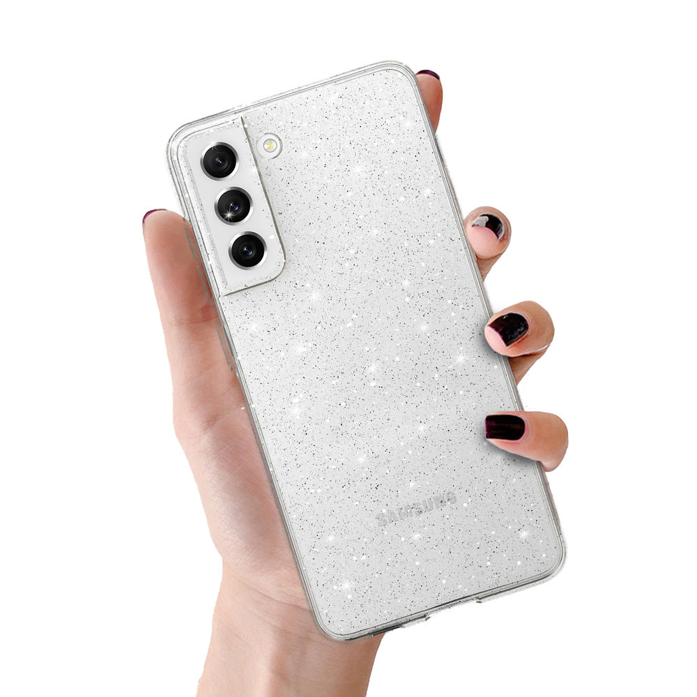 Crystal Glitter Калъф–Samsung Galaxy S21 FE–Silver