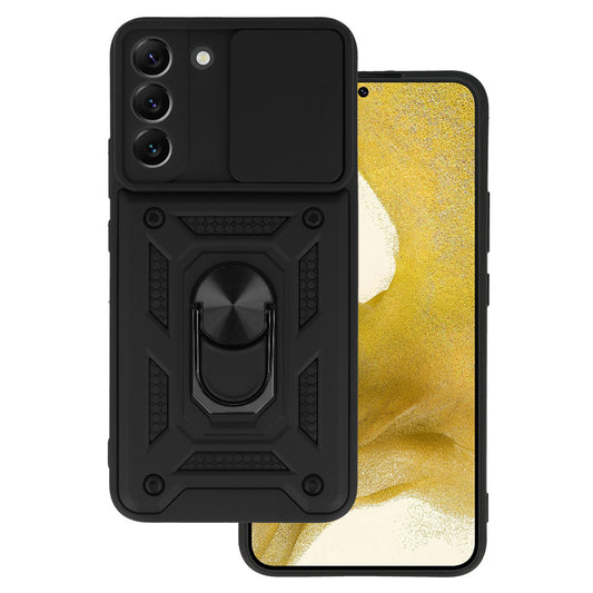 Калъф силикон – Slide Camera Armor  – Samsung Galaxy S22 Plus – Черен