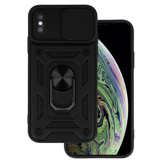 Калъф силикон – Slide Camera Armor – iPhone X/Xs – Черен