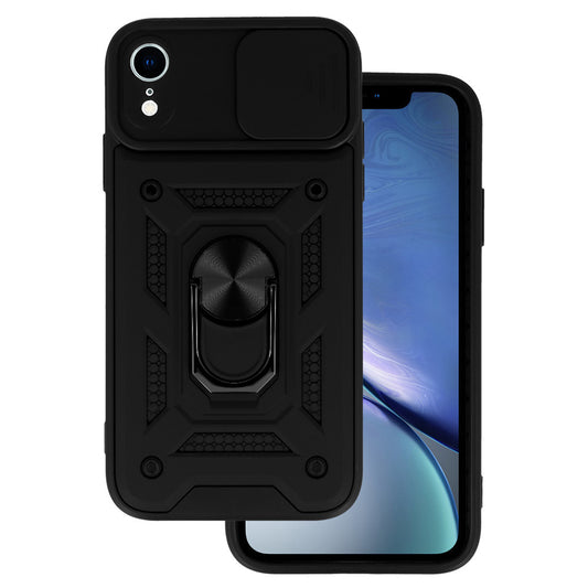 Калъф силикон – Slide Camera Armor – iPhone Xr – Черен
