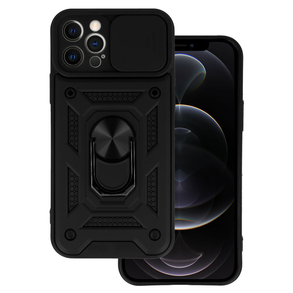 Калъф силикон – Slide Camera Armor – iPhone 12 Pro – Черен