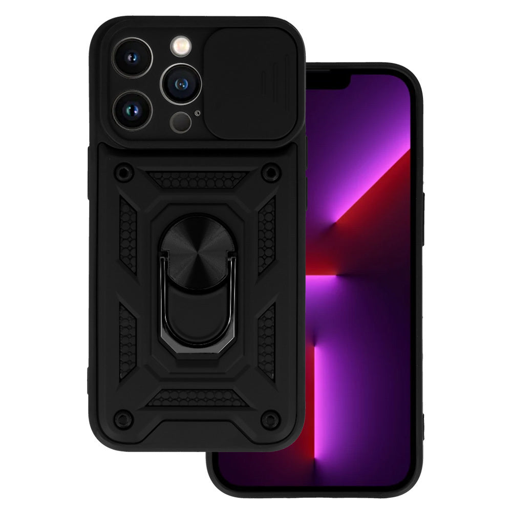 Калъф силикон – Slide Camera Armor – iPhone 13 Pro Max – Черен