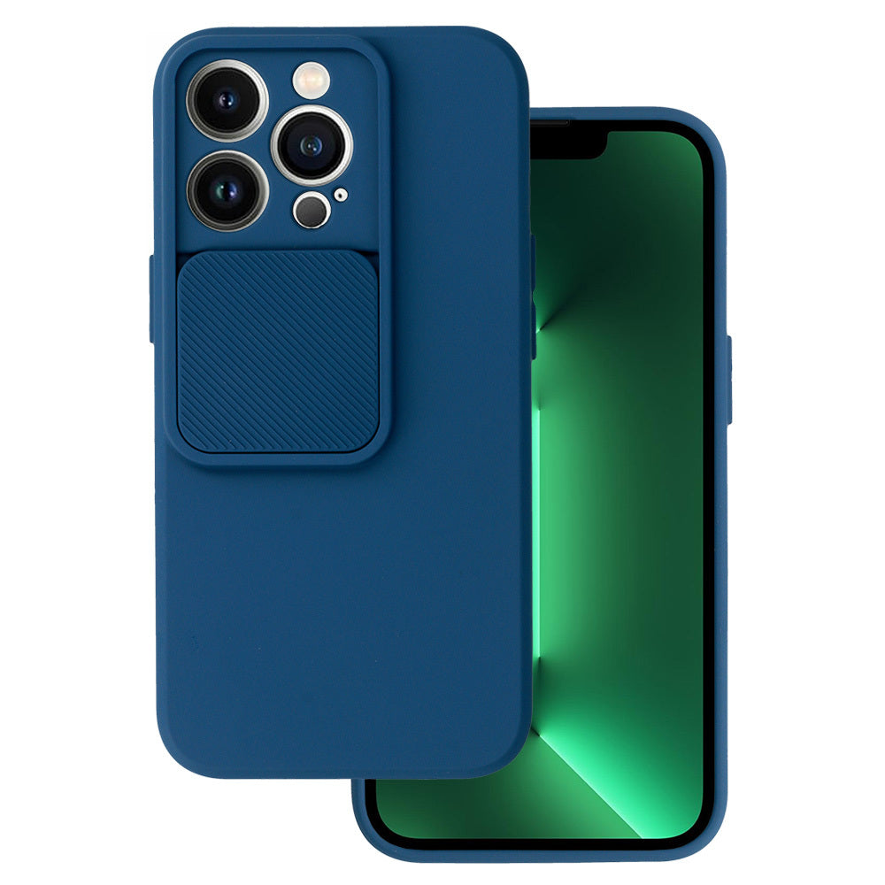 Калъф силикон –  Camshield Soft – iPhone 13 Pro Max – Тъмно син