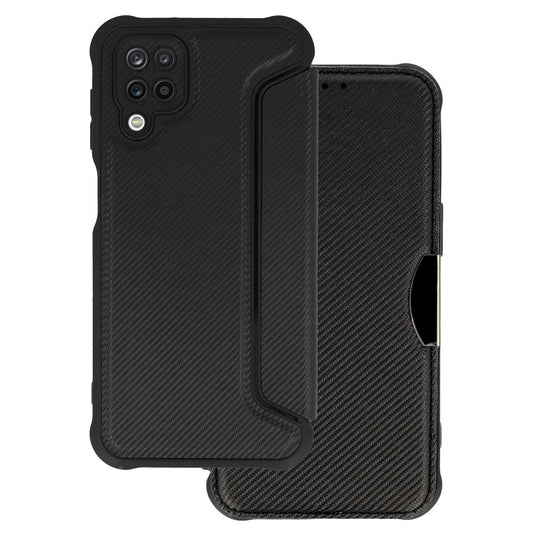 Razor Carbon–Калъф Тефтер–Samsung Galaxy A12–Черен