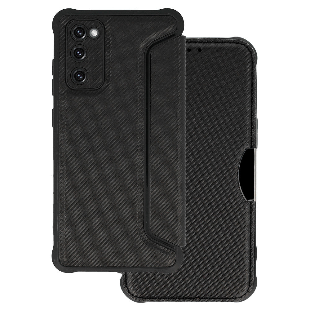 Razor Carbon–Калъф Тефтер–Samsung Galaxy S20 Fe/lite–Черен