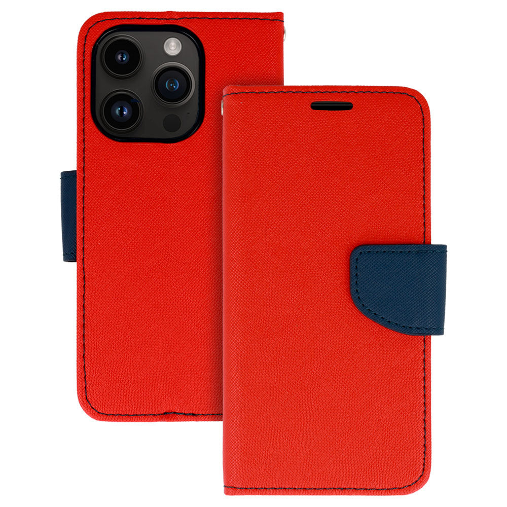 Калъф силикон – Fancy – Samsung Galaxy S23 Plus – Тъмно син-Червен