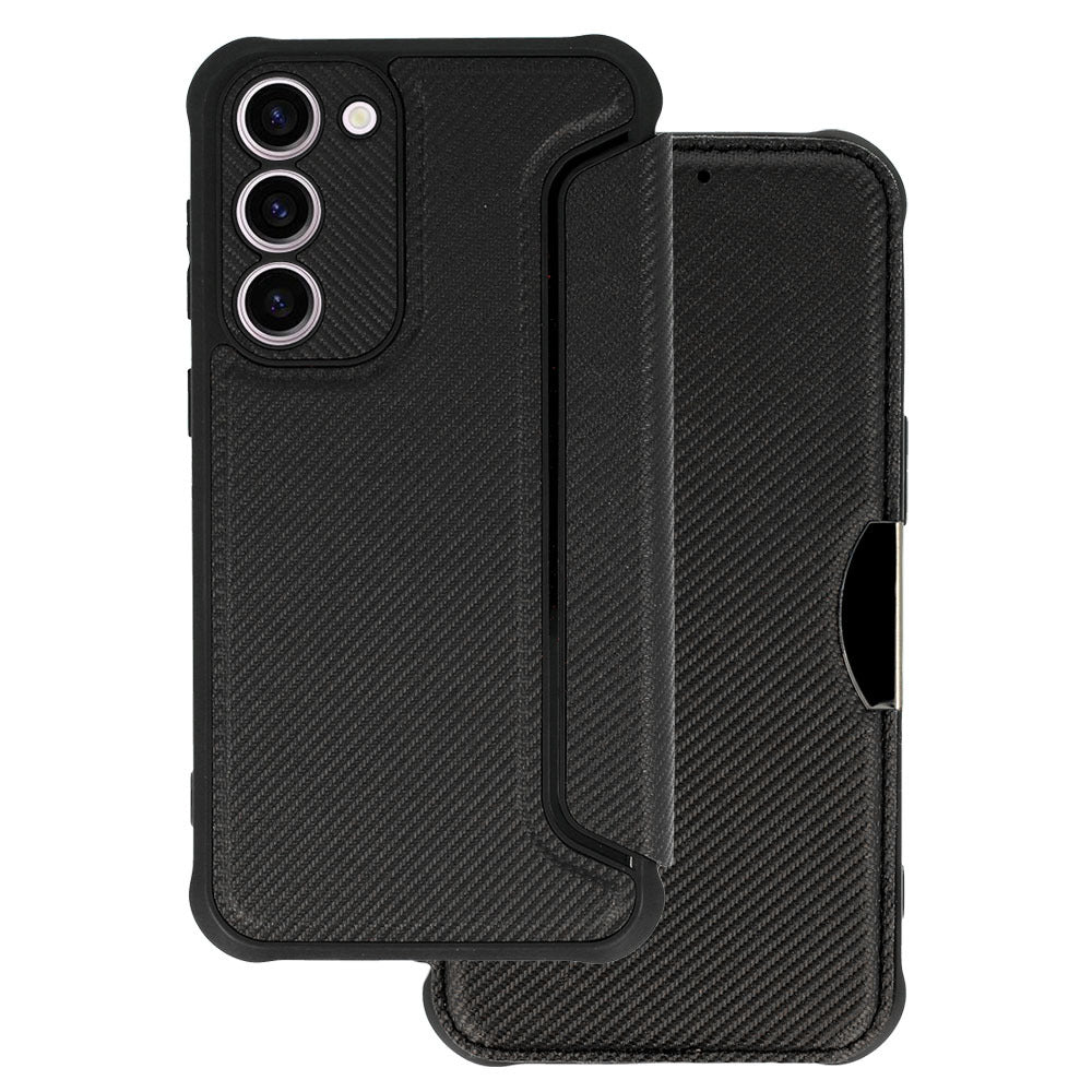 Razor Carbon–Калъф Тефтер–Samsung Galaxy S23–Черен