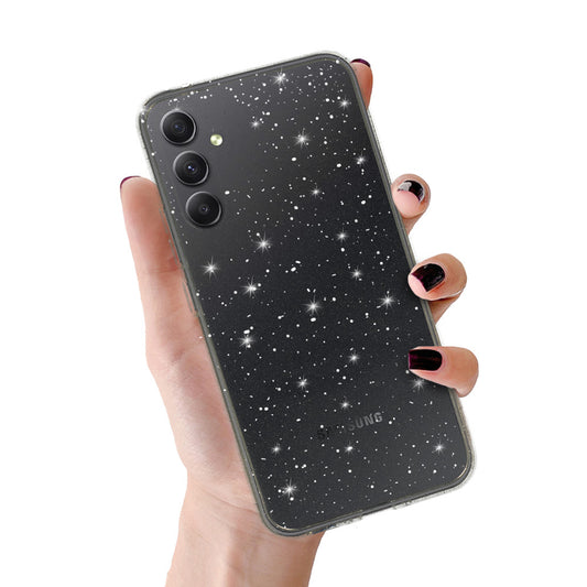 Калъф силикон –  Crystal Блестящ – Samsung Galaxy A34 5G – Сребрист