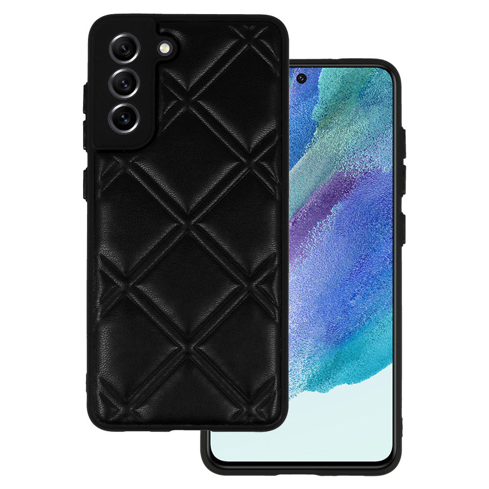 Leather 3D Калъф–Samsung Galaxy S21 FE –Черен