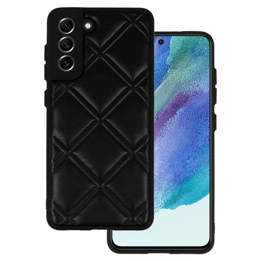 Leather 3D Калъф–Samsung Galaxy S21 FE –Черен