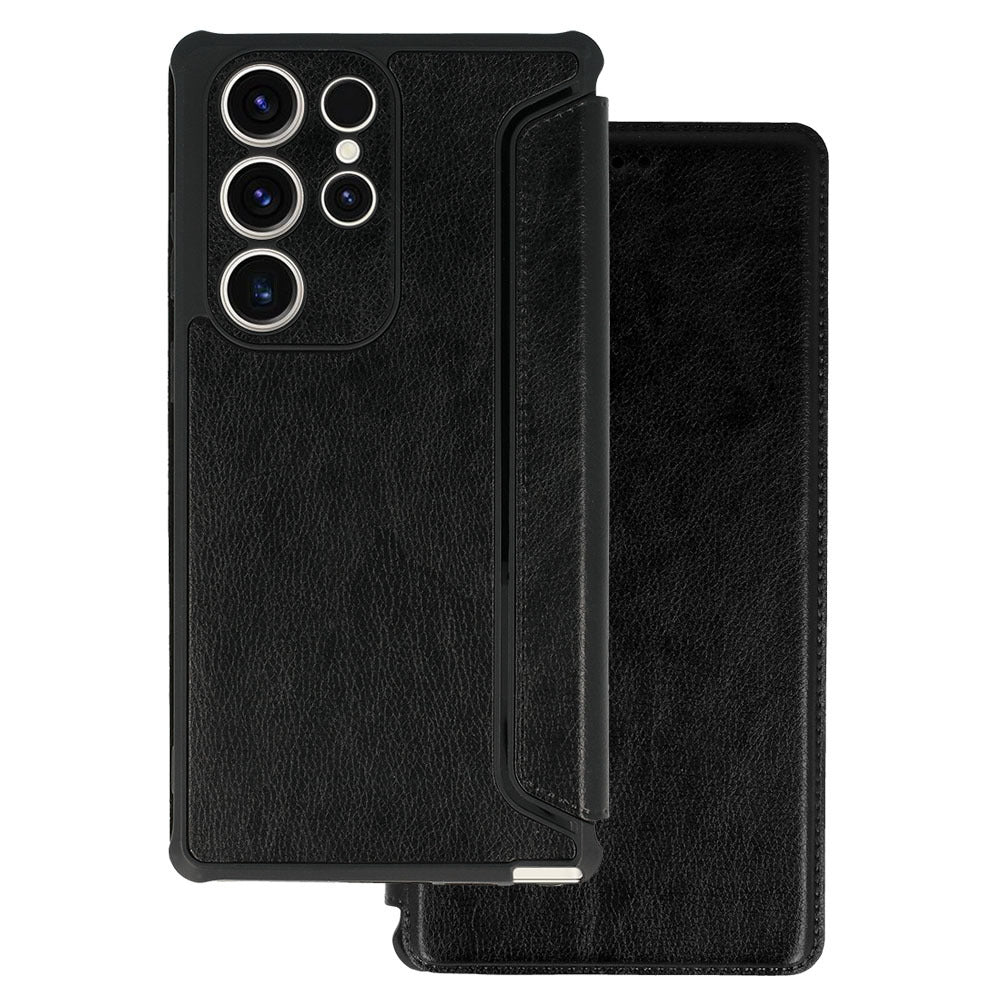 Razor Leather–Калъф Тефтер–Samsung Galaxy A14 4G/5G–Черен