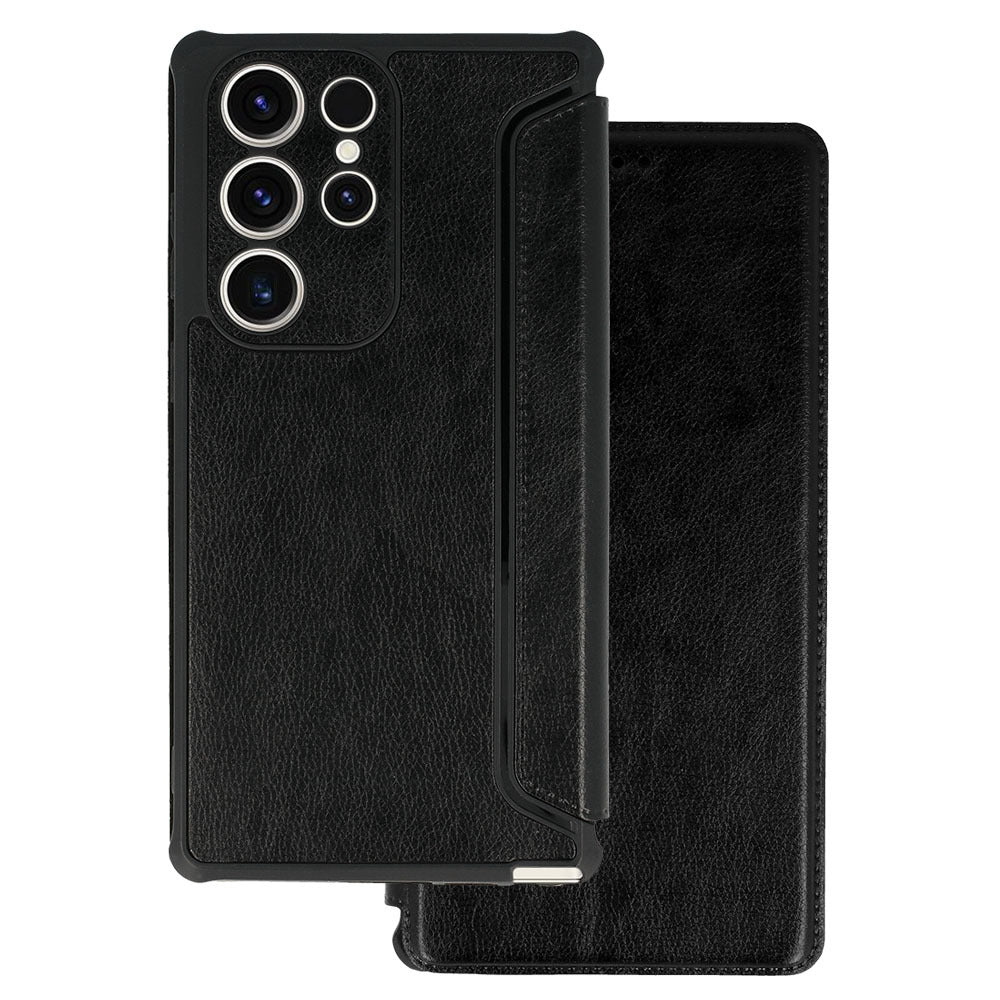 Razor Leather–Калъф Тефтер–Samsung Galaxy A54 5G–Черен