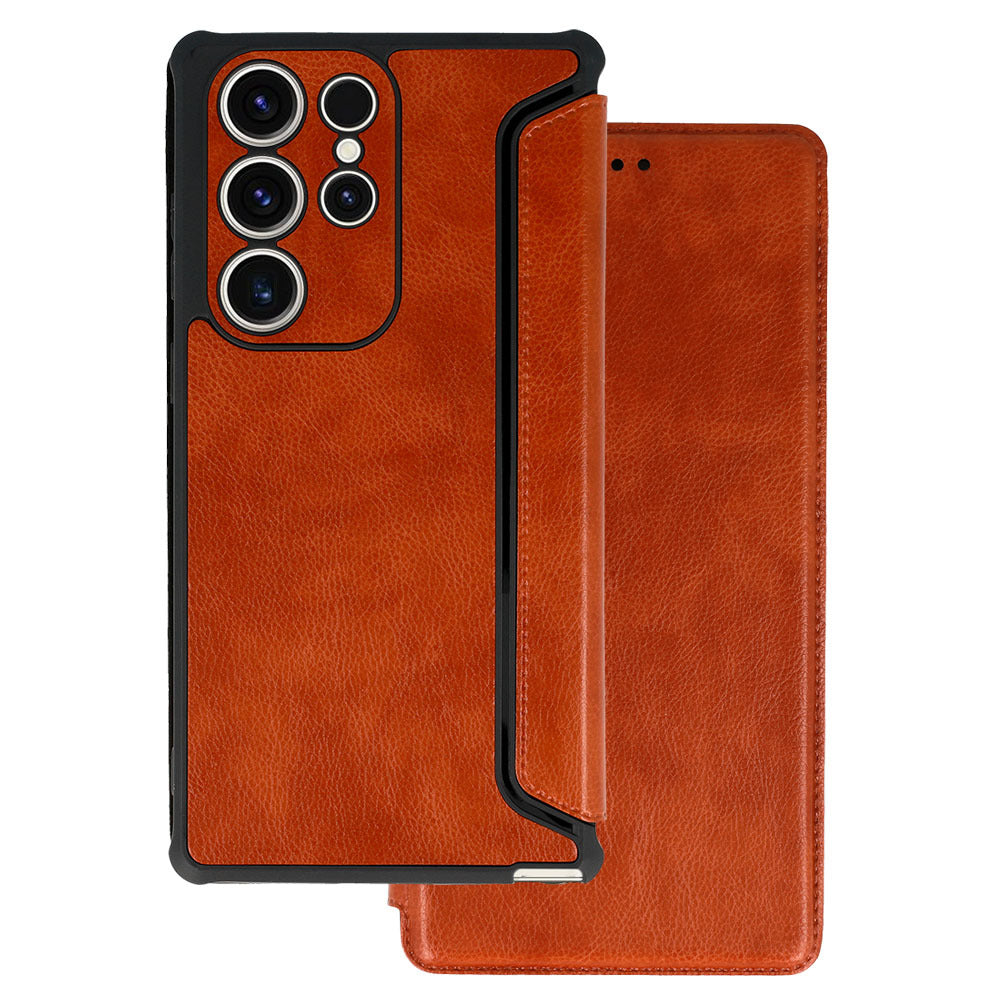 Razor Leather–Калъф Тефтер–Samsung Galaxy S23–brown
