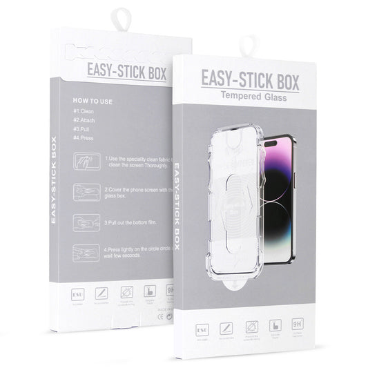 Закален Стъклен протектор – Full Glue Easy Stick Box – iPhone 11 – Черен