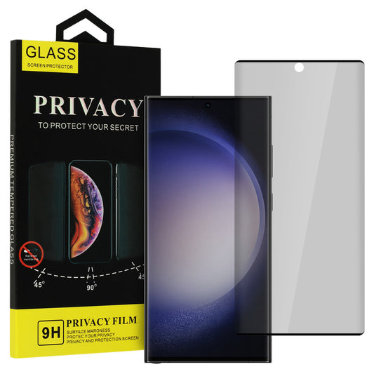 Закален Стъклен протектор – Privacy Glass – Samsung Galaxy S23 ULTRA – Черен