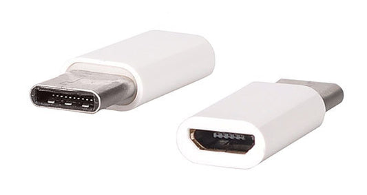 Адаптер преходник – Micro USB към Type-C – Бяло