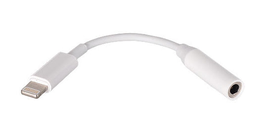 Преходник–Адаптер – iPhone Lightning → Jack 3,5mm – Бял
