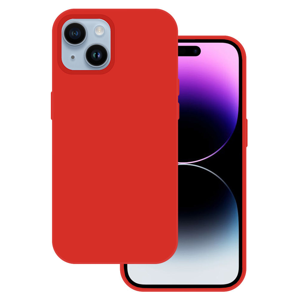 Калъф – Tel Protect Silicone Premium – iPhone 15 Plus – Червен
