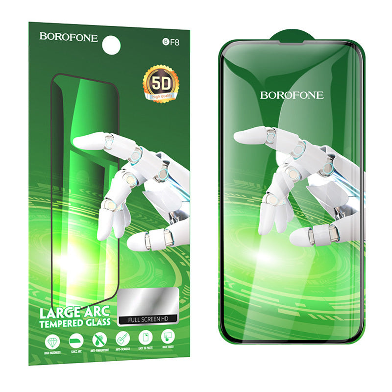 Borofone – Закален Стъклен протектор – BF8 Diamond Armor Full Screen 5D – Large Arc – iPhone 15