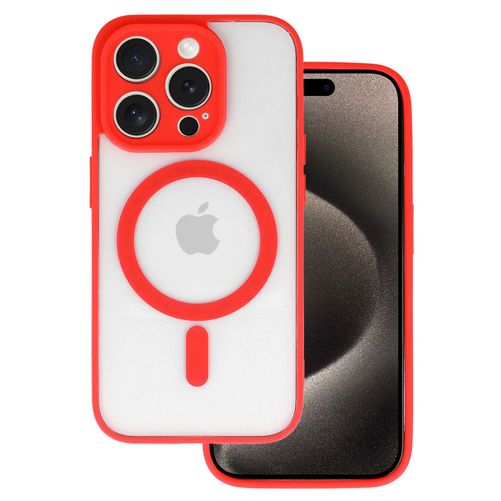 Калъф–Акрилен твърд–MagSafe  – iPhone 12 Pro – Червен