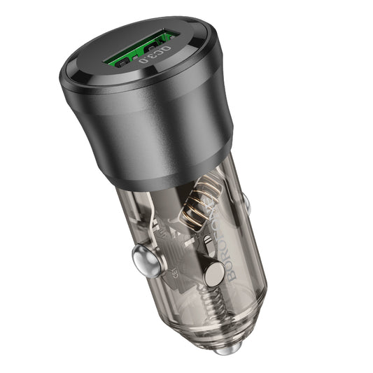 Borofone – Зарядно Авто BZ23 Noble USB QC 3.0 18W 3A – Черен