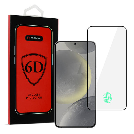 Закален Стъклен протектор – Tel Protect Full Glue 6D – (with fingerprint unlock) – Samsung Galaxy S24 PLUS – Черен