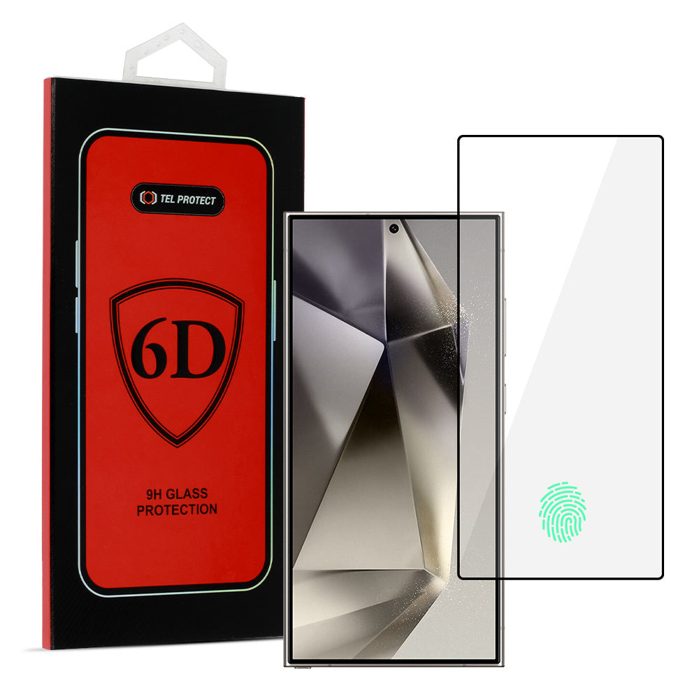 Закален Стъклен протектор – Tel Protect Full Glue 6D – (with fingerprint unlock) – Samsung Galaxy S24 ULTRA – Черен