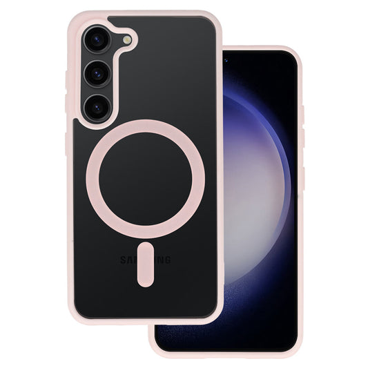 Калъф–Акрилен твърд–MagSafe  – Samsung Galaxy S24 Plus – Светло розов