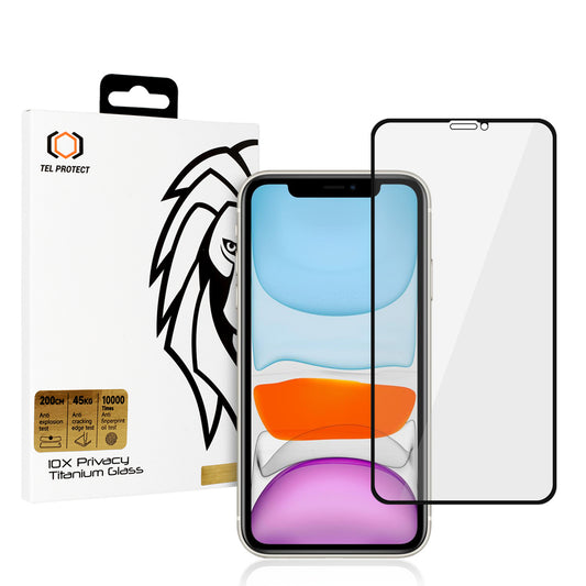 Закален Стъклен протектор 10X Privacy Titanium – iPhone 11