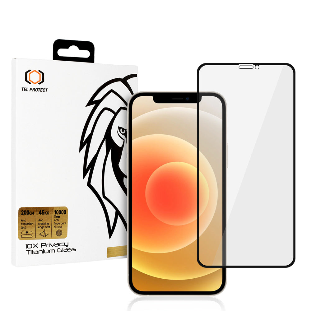 Закален Стъклен протектор 10X Privacy Titanium Pro – iPhone 12/12 Pro
