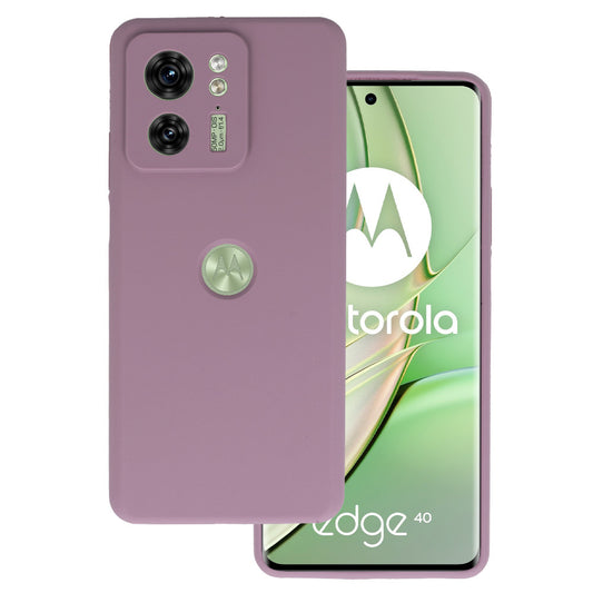 Калъф силикон – Silicone Lite Case – Motorola Edge 40 5G–Светлолилав